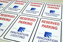 Reserved Parking sign