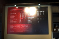 coffee shop menu board