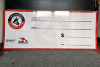 Dry erase laminated huge cheque