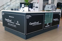 Reception desk wrap