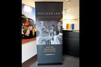 Premium Black retractable banner stand