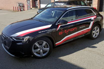 E-tron temporrary vehicle graphics